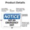 Signmission Exit Sign, Plastic, 18 in W, 12 in H, Not An Emergency Exit OS-2PACK-NS-P-1218-L-15136 - alternate 5